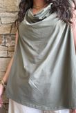 Oscar Drape Trapeze Tank Khaki